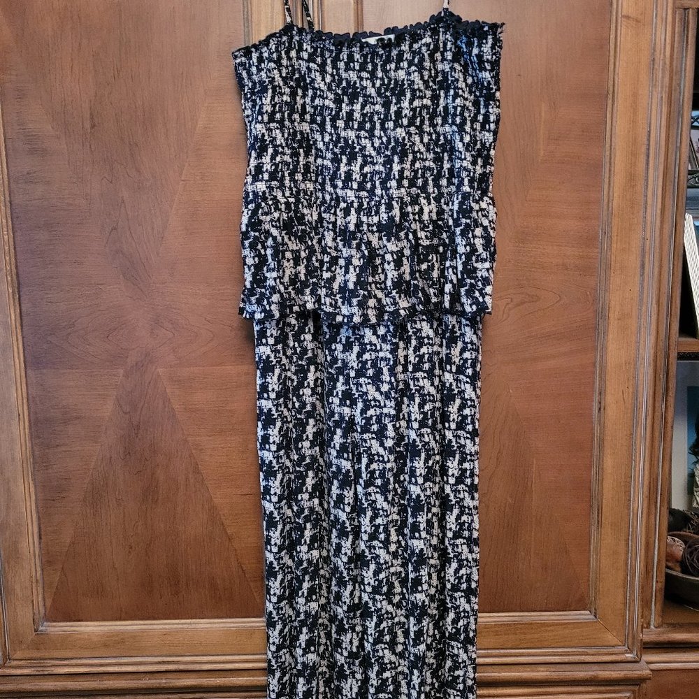Textured print jumpsuit